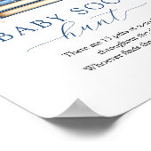 Blue Storybook Baby Sock Hunt Game Sign Poster (Hoek)