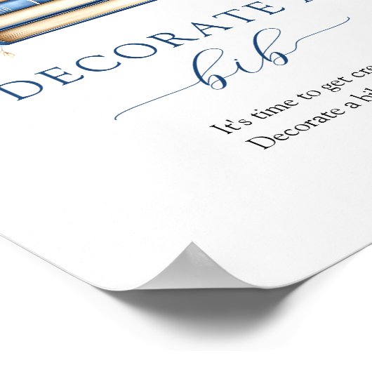 Blue Storybook Decorate a Bib Game Poster (Hoek)