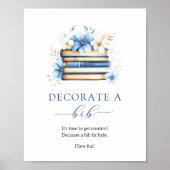 Blue Storybook Decorate a Bib Game Poster (Voorkant)