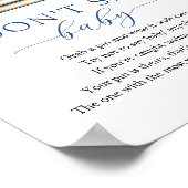 Blue Storybook Don't Say Baby Game Sign Poster (Hoek)