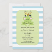 Blue Storybook Fairy Tale Frog Prince Baby shower Kaart (Voorkant)
