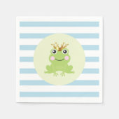 Blue Storybook Fairy Tale Frog Prince Baby shower Servet (Voorkant)