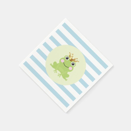 Blue Storybook Fairy Tale Frog Prince Baby shower Servet (Hoek)