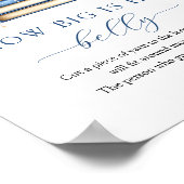 Blue Storybook How Big Is Her Belly Game Sign Poster (Hoek)