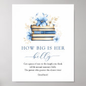 Blue Storybook How Big Is Her Belly Game Sign Poster (Voorkant)