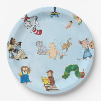 Blue Storybook Themed Paper Plate Papieren Bordje