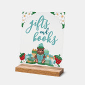 Blue Strawberry Beer Geschenken Boeken Baby shower Acryl Bord (Hoek)