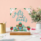 Blue Strawberry Beer Geschenken Boeken Baby shower Acryl Bord (Huwelijk)