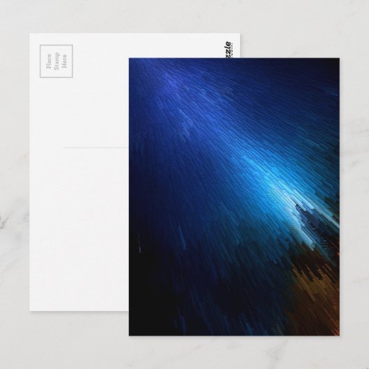 Blue Streak Stack Briefkaart (Voorkant / Achterkant)