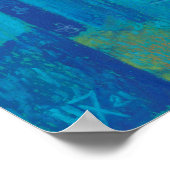 Blue Street Chefchaouen Marokko Pastel Painting Poster (Hoek)