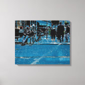 Blue street uitzicht canvas afdruk (Voorkant)