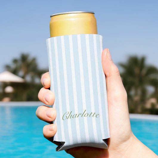 Blue Strepen Afscheidsfeestje Meisjes  Seltzer Blikjeskoeler