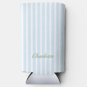 Blue Strepen Afscheidsfeestje Meisjes  Seltzer Blikjeskoeler (Voorkant)