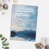 Blue Striking Mountain Lake Memorial Service Kaart