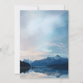 Blue Striking Mountain Lake Memorial Service Kaart (Achterkant)