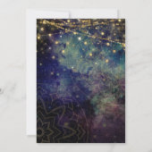 Blue String Light Mandala 18e verjaardag Kaart (Achterkant)