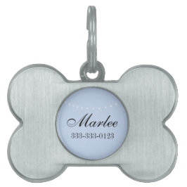 Blue String Light Pet Tag Huisdieren Naamplaatje