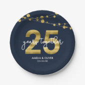 Blue Strings of Lights 25e Jubileum Papieren Bordje (Voorkant)