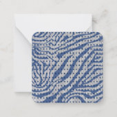 Blue Strip & Dot Note Kaart Notitiekaartje (Voorkant)