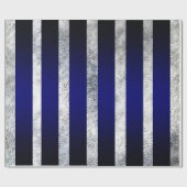 Blue Strip Wrapping papier-Frosted Design Cadeaupapier (Vlak)