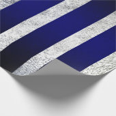 Blue Strip Wrapping papier-Frosted Design Cadeaupapier (Hoek)