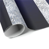 Blue Strip Wrapping papier-Frosted Design Cadeaupapier (Rol Hoek)