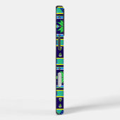 Blue Stripe Aztec Case-Mate iPhone Case (Achterkant / Rechts)