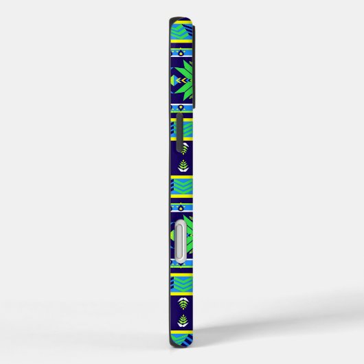 Blue Stripe Aztec Case-Mate iPhone Case (Achterkant / Rechts)