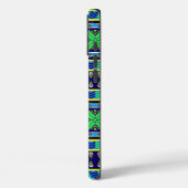 Blue Stripe Aztec Case-Mate iPhone Case (Achterkant / Links)