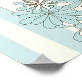 Blue Stripe Baby Koala Twin Kinder Party Welcome Poster (Hoek)