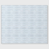 Blue Stripe Baby shower Gift Wrap Cadeaupapier (Vlak)