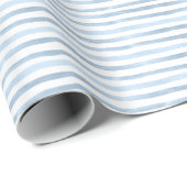 Blue Stripe Baby shower Gift Wrap Cadeaupapier (Rol Hoek)