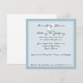 Blue Stripe Baby Shower-uitnodigingen Kaart (Voorkant / Achterkant)