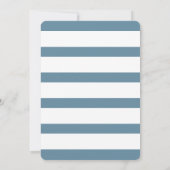 Blue Stripe Bar Mitzvah Uitnodiging (Achterkant)