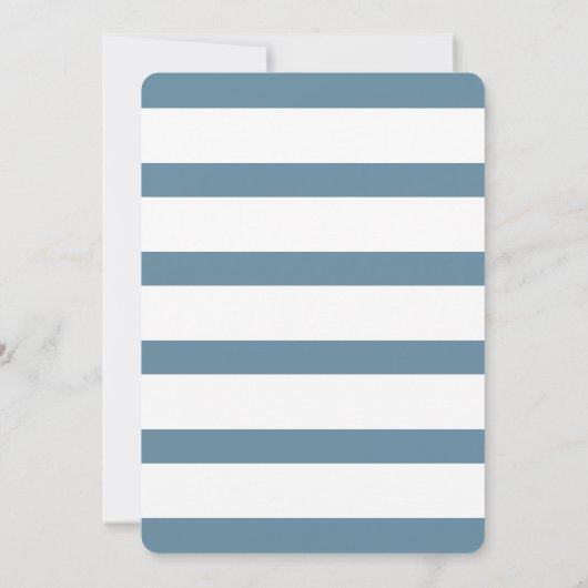 Blue Stripe Bar Mitzvah Uitnodiging (Achterkant)