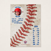 Blue Stripe Baseball Trading Kaart - Aangepaste ST (Achterkant)