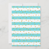 Blue Stripe Blonde Haire Boy First Heilige Communi Kaart (Achterkant)