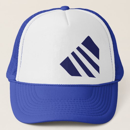 ~Blue Stripe~ BLUE STRIPE, AANGEPAST IT Trucker Pet (Voorkant)