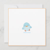 Blue Stripe Ducky Baby Boy Shower Uitnodiging (Achterkant)