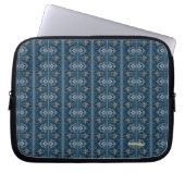 Blue Stripe Electronics Bag van Dichteres Adiela A Laptop Sleeve (Voorkant)