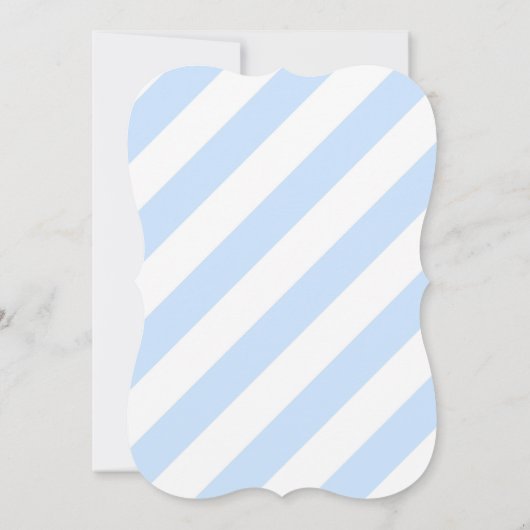 Blue Stripe Gold Glitter First Birthday Kaart (Achterkant)