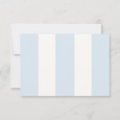 Blue Stripe Heart Valentine Baby Shower Bedankkaart (Achterkant)