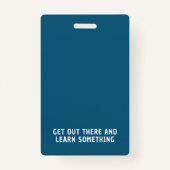 Blue Stripe Homeschool Educator ID Badge (Achterkant)