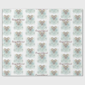 Blue Stripe Koala Boy Baby shower / Kinderverjaard Cadeaupapier (Vlak)