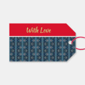 Blue Stripe Love Gift Label van Dichteres Adiela A Cadeaulabel (Voorkant (Horizontaal))