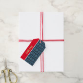 Blue Stripe Love Gift Label van Dichteres Adiela A Cadeaulabel (Met Touw)