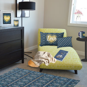 Blue Stripe Love Poster van Poet A