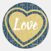 Blue Stripe Love Sticker van Dichteres Adiela Akoo (Voorkant)