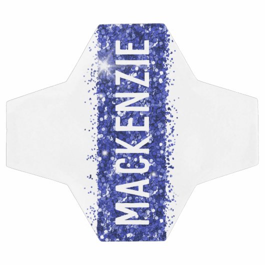 Blue Stripe Monogram Naam Gepersonaliseerd Voetbal (Enkel)