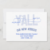 Blue Stripe Moving Announcement Kaart (Voorkant)